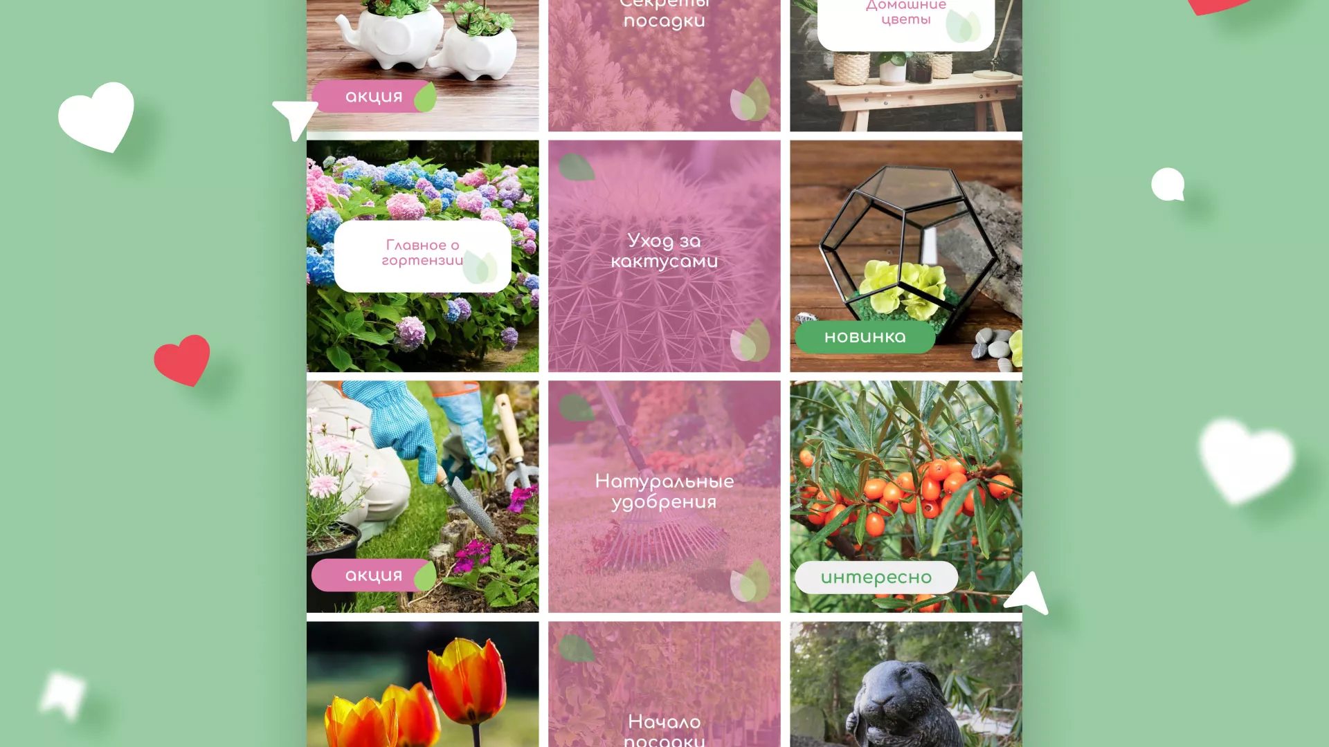 Разработка оформления профиля Instagram для магазина «Floraint» в Белебее