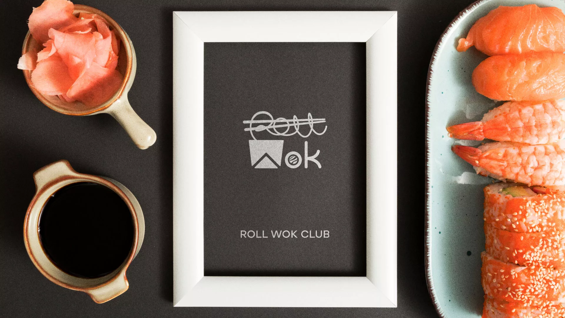 Разработка логотипа суши-бара «Roll Wok Club» в Белебее