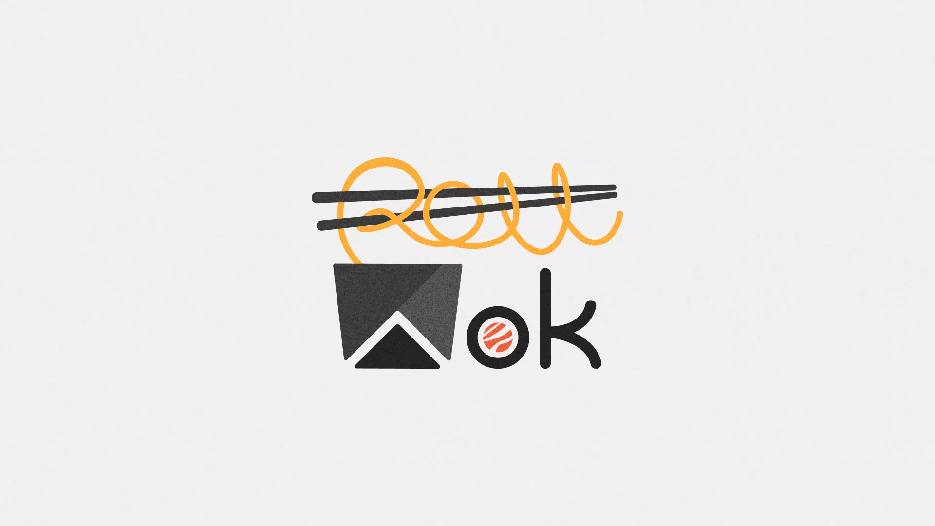 Разработка логотипа суши-бара «Roll Wok Club» в Белебее