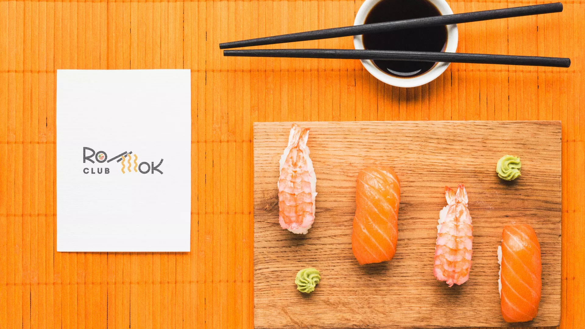 Создание логотипа суши-бара «Roll Wok Club» в Белебее